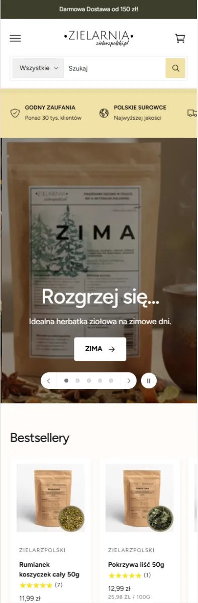Zielarz Polski Nowy Szablon Mercora Studio